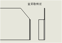 折弯避免在斜边上